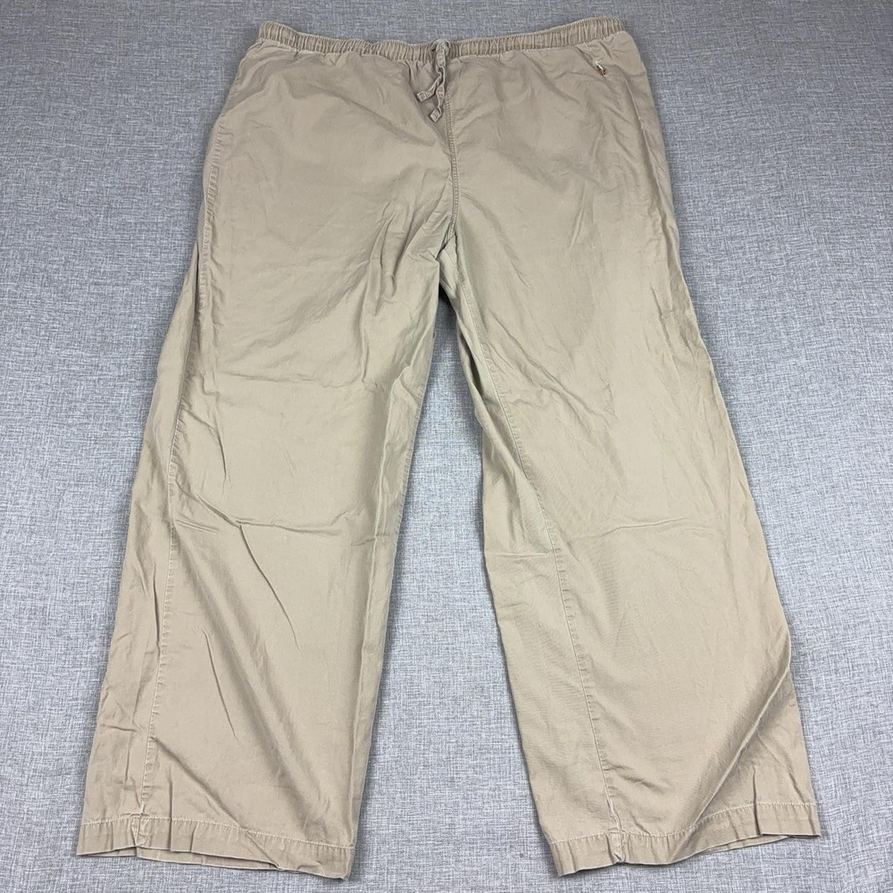Vintage Polo Ralph Lauren Pants Mens L Khaki Flesh Pony Drawstring Lounge 90s